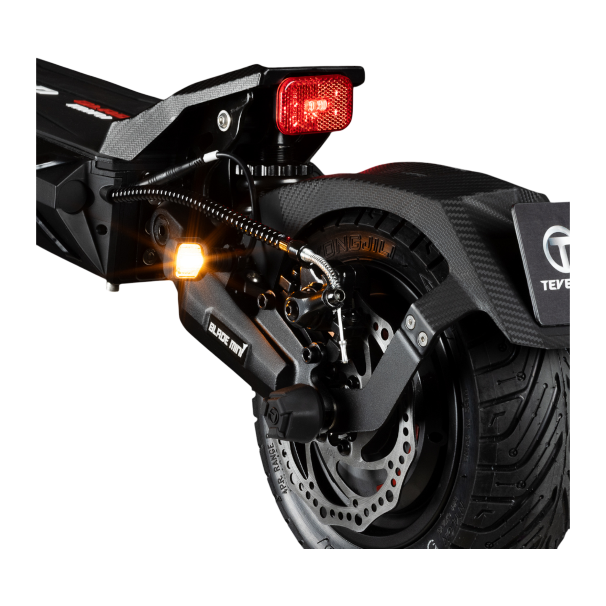 Teverun Blade Mini Pro Blinker schwarz — Detailansicht